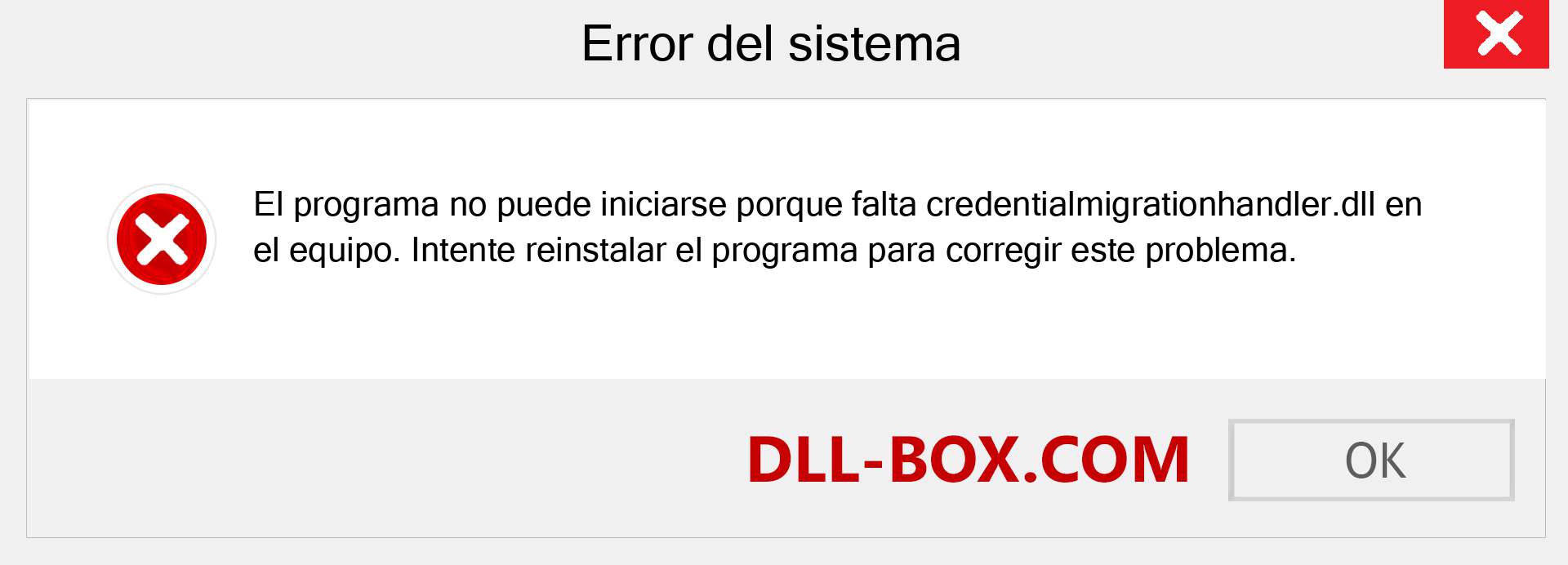 ¿Falta el archivo credentialmigrationhandler.dll ?. Descargar para Windows 7, 8, 10 - Corregir credentialmigrationhandler dll Missing Error en Windows, fotos, imágenes