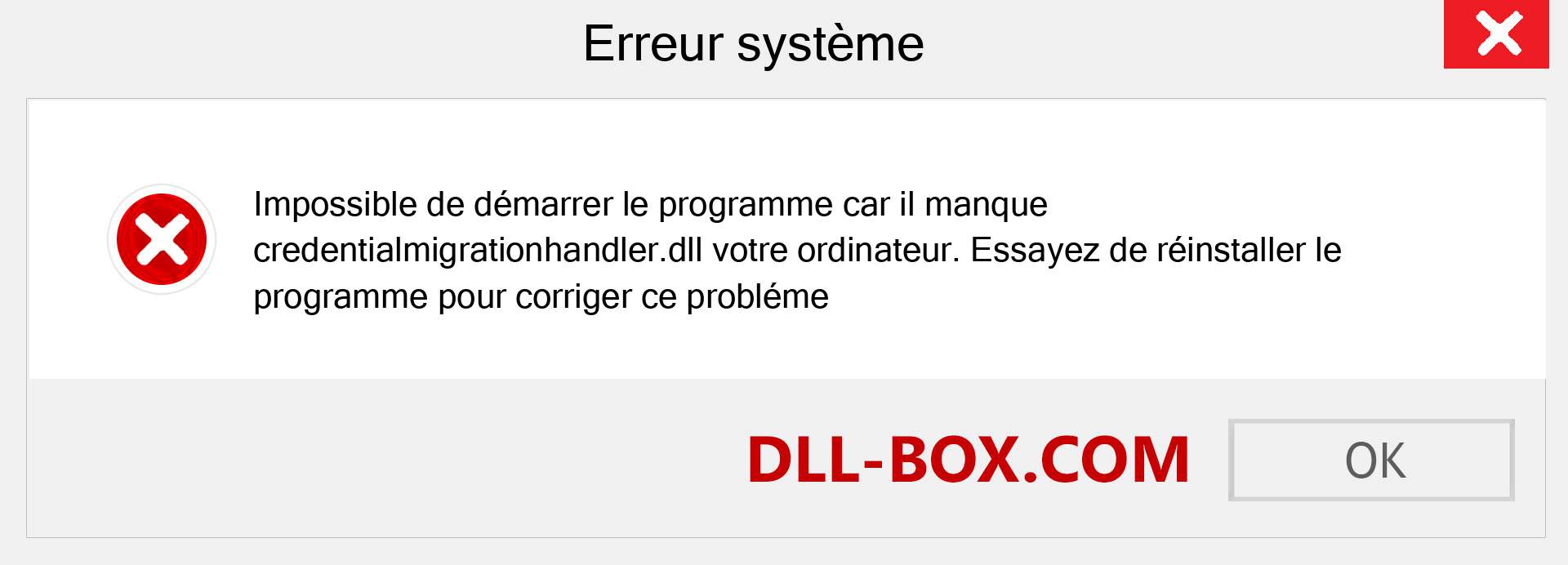 Le fichier credentialmigrationhandler.dll est manquant ?. Télécharger pour Windows 7, 8, 10 - Correction de l'erreur manquante credentialmigrationhandler dll sur Windows, photos, images